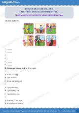 Đề thi học kì 2 Tiếng Anh 4 iLearn Smart Start - Đề số 1